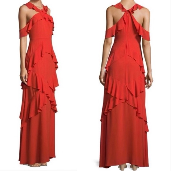 BCBGMaxAzria Dresses & Skirts - Never worn red BCBGMAXAZRIA maxi dress! Size 4!